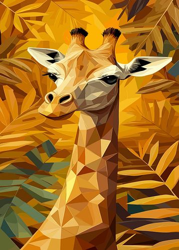 Giraffe in herfsttooi