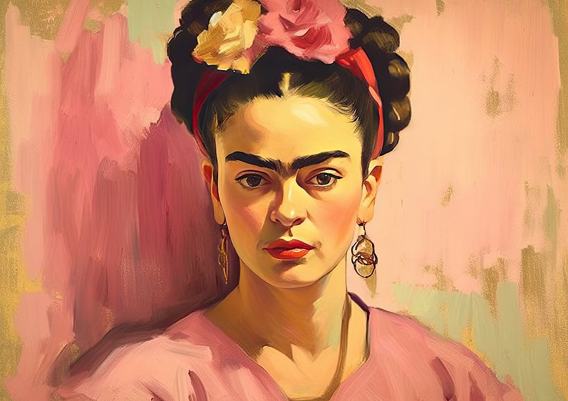 Frida Poster - Frida Impression d'art Peinture d'art par Niklas Maximilian