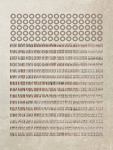 Japandi / Wabi-Sabi Art. Gestructureerde textuur met Cirkels