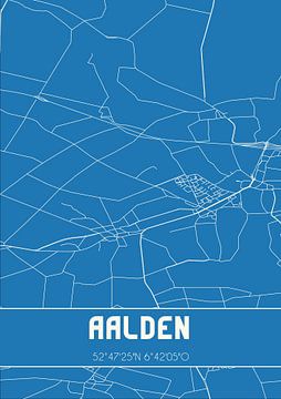 Blauwdruk | Landkaart | Aalden (Drenthe) van Rezona