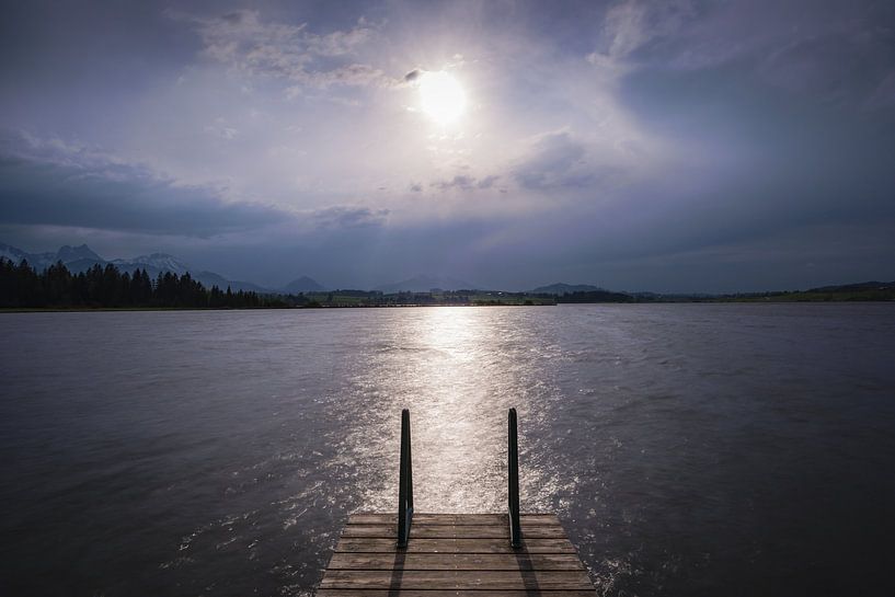 Sunset at the Hopfensee by Walter G. Allgöwer