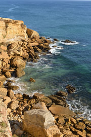 Felsiger Fischerweg von Praia da Luz nach Burgau in der Algarve von Silva Wischeropp