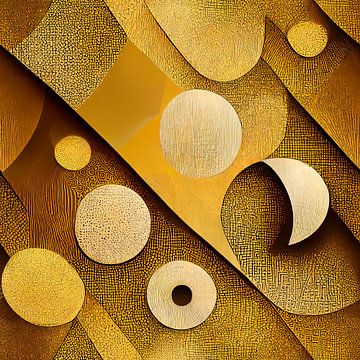 Abstract patroon in de stijl van Gustav Klimt #I van Whale & Sons.