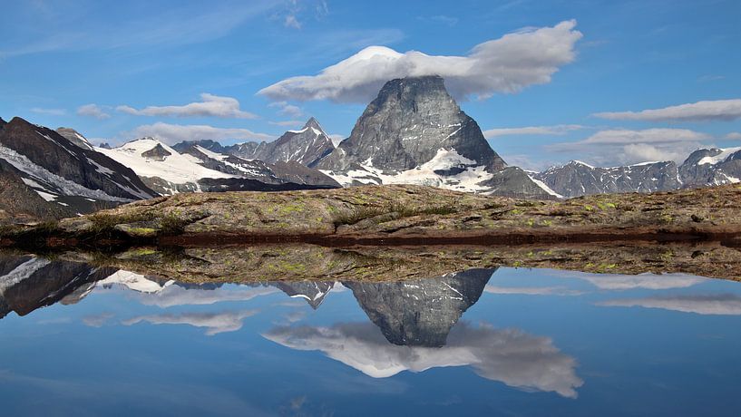 Matterhorn spiegeling - Wallis - Zwitserland van Felina Photography