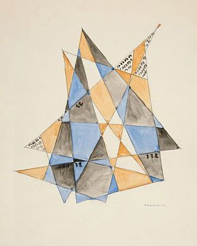 Abstractie op basis van zeilen, VI (1921) van David Kakabadze van Peter Balan