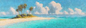 Insel in der blauen Stille