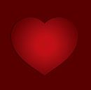 Herz für die Liebe rot auf rot von sarp demirel Miniaturansicht