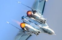 Su flanker with great afterburners