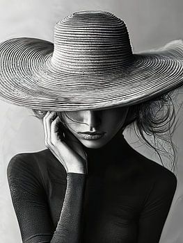 Elegante dame monochrome