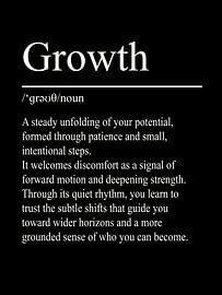 Groei definitie - Zwart van WordsThatInspire
