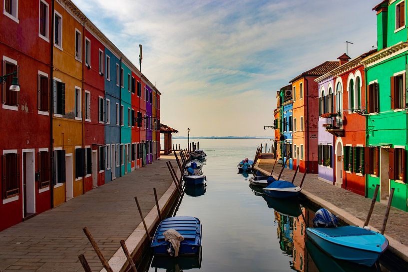 colored houses of burano by Mark Lenoire