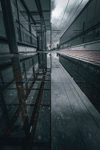 Reflectie van het station