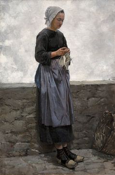 Meisje uit Bretagne, circa 1880, Aukusti Uotila