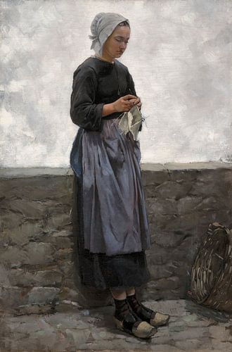 Meisje uit Bretagne, circa 1880, Aukusti Uotila