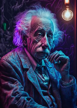 Albert Einstein Pop Art von WpapArtist WPAP Artist