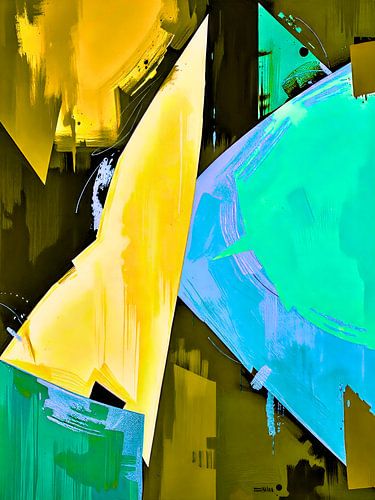 Etherische geometrische abstractie - diepte & beweging