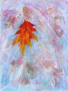 Falling leaves in the autumn wind by Karen Kaspar
