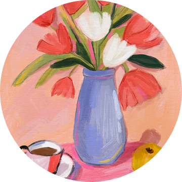 Koffie en bloemen van Dirkie Nell