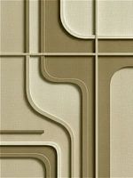Minimal Art: Abstrakte Formen auf Leinen in hellen Olivgrüntönen