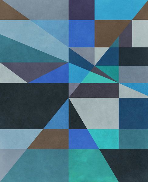 Geometrisch Abstract Gekleurd 3 van Georgia Chagas