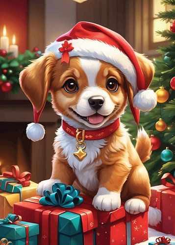 Kerstvreugde Schattig Hondje
