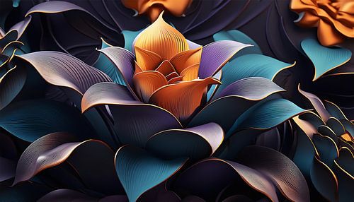 Planten met kleuren en vormen