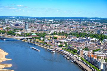 Düsseldorf Stadsgezicht aan de oever van de Rijn van Sjoerd van der Wal Fotografie