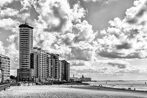 Der Boulevard von Vlissingen zu Beginn des Herbstes.