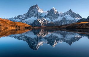 Schneebedeckte Gipfel der Dolomiten
