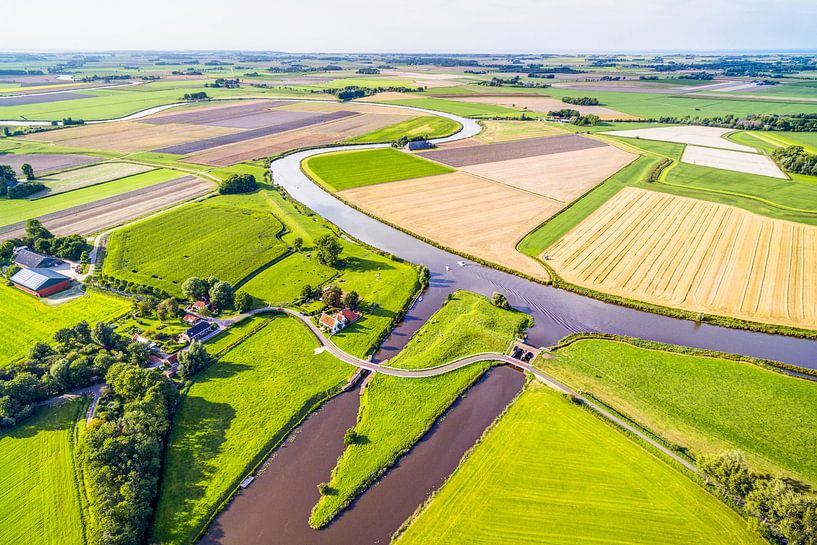 Aerial view on Aduarderzijl by Droninger