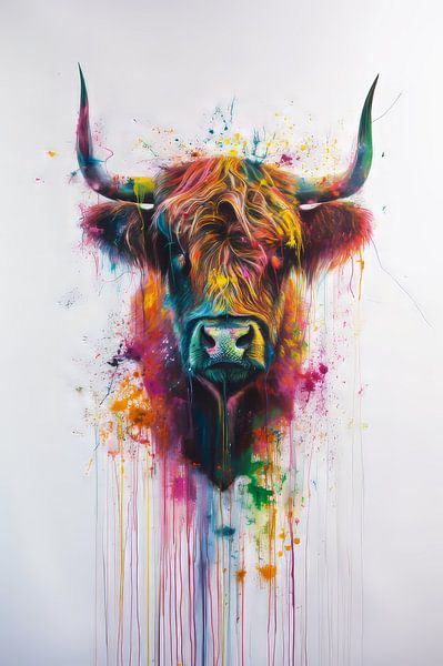 Colourful Portrait of a Scottish Highlander by Eva Lee