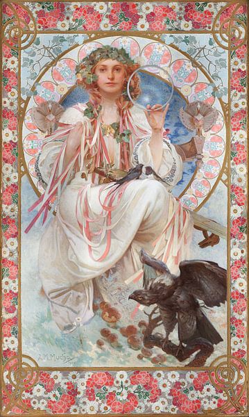 Portrait of Josephine Crane-Bradley as Slavia (Slavia), Alfons Mucha by All the Masters