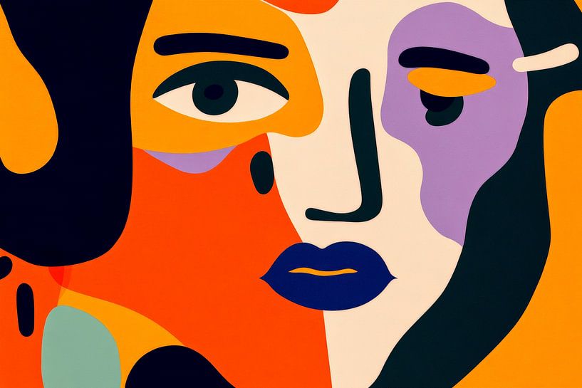Colourful glimpses of the soul - Portrait by Poster Art Shop
