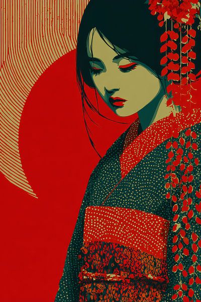 pittoresque art japonais Geisha par Egon Zitter