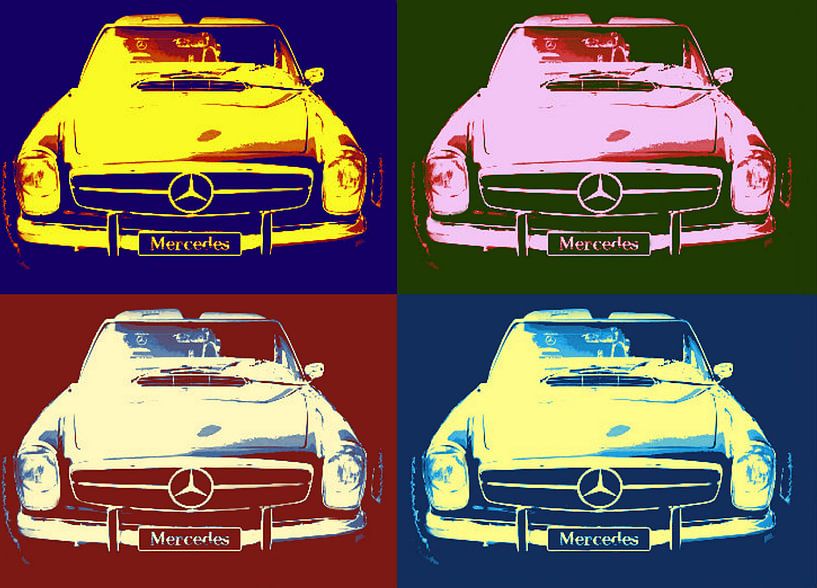 Mercedes collage by Nicky`s Prints