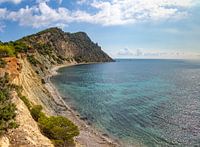 View of coastline Ibiza Spain