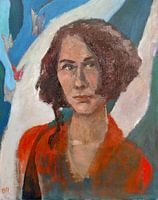 A girl with butterflies