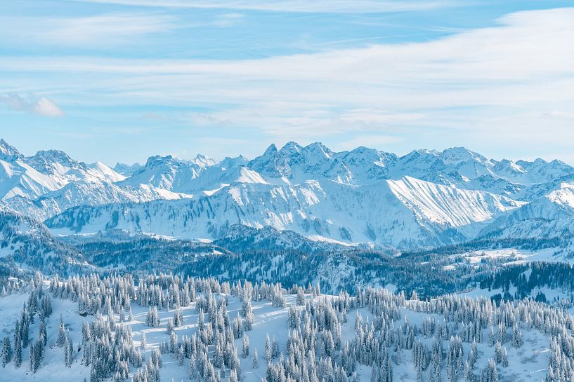 Allgäu High Alps in winter with Trettach peak by Leo Schindzielorz