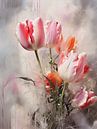 Tulips in abstract character by Bert Meijer thumbnail