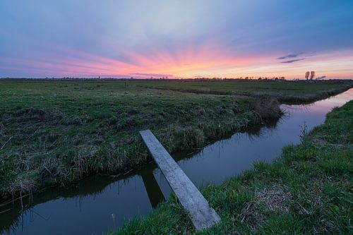 Zonsondergang bij Spaarndam