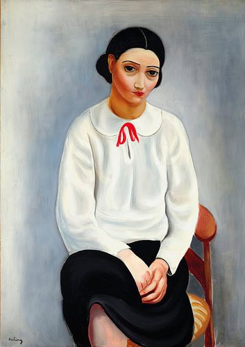 Moïse Kisling - Vrouw met witte bloes (1924)