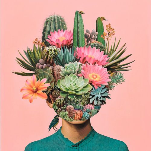 Prachtige bloemen en cactusmagie