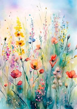 Zomer! Sereen Bloemenveld van Studio Pieternel