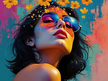 Das surreale Porträt einer Frau