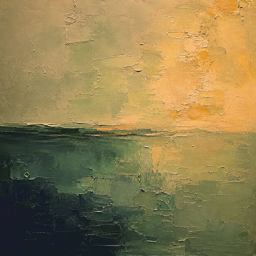 Sky and lake in warm shades