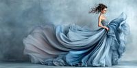 Danseres in babyblauw