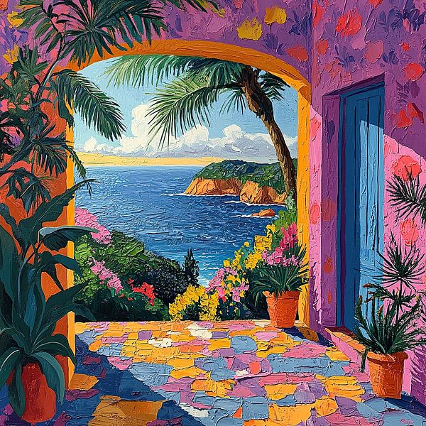 Matisse inspiriert Mediterran Meerblick Meer Fauvismus von Niklas Maximilian