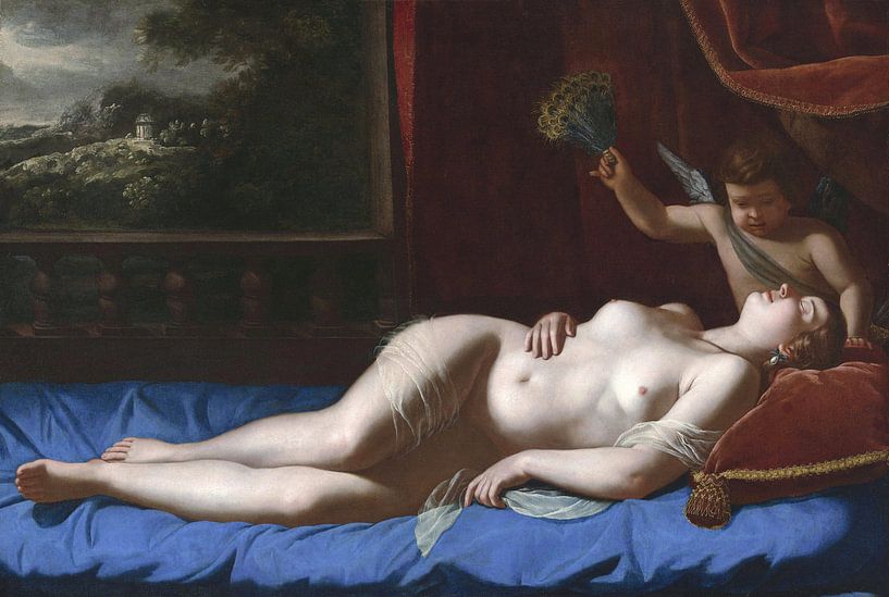Venus en Cupido, Artemisia Gentileschi van Meesterlijcke Meesters