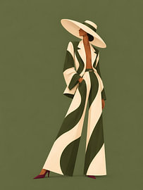 Seated in Emerald and Ivory