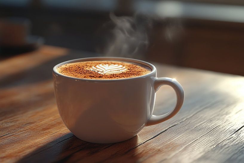 une tasse de café chaud ou de cappuccino par Egon Zitter